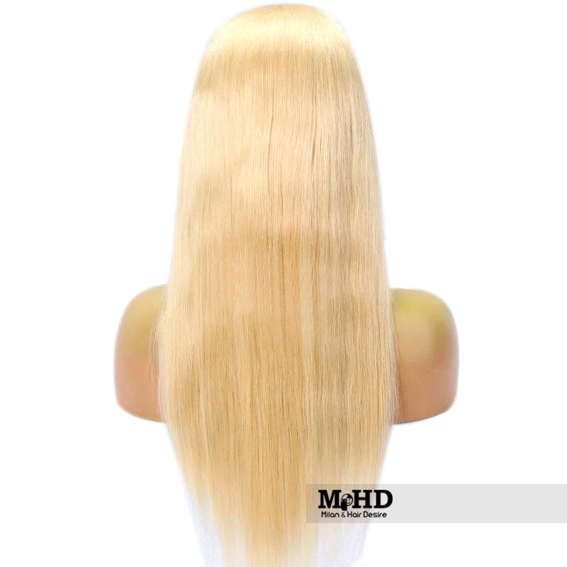 613 Premium Blonde Straight Human Hair Full Lace Wig - MILAN HAIR DESIRE